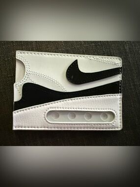 Nike Black and White Card Wallet with Swoosh Detail